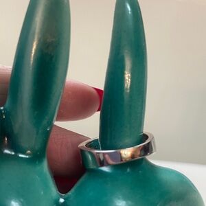 Elegant Silver Diamond Band